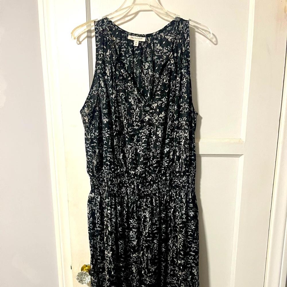Black and cream maxi dress